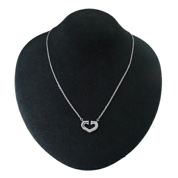 Cartier necklace ladies 750WG white gold C heart polished - Picture 8 of 8